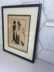 Vintage Aubrey Beardsley Oscar Wilde Framed John & Salome Illustration - Picture 1 of 6