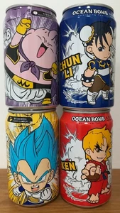 Latas Ocean Bomb SELLADAS Edición Limitada x4 Street Fighter y Dragon Ball Nuevas - Imagen 1 de 6