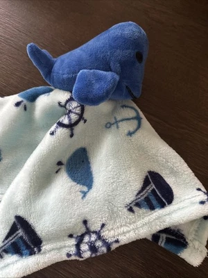 Manhattan Niños Ballena Náutica Seguridad Manta Lovey Velero Azul Marino Foto 1 de 4