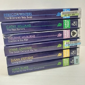 6x Mills & Boon Large Print The Real Romero Sexy Love Romance Book Bundle - Picture 1 of 19