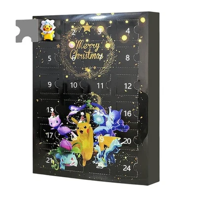 Christmas Poke mon Figure 24 Days Countdown Advent Calendar Surprise Kids Gift