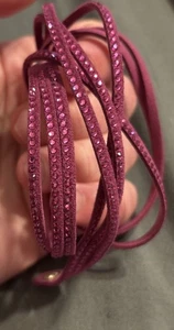 New In Box Touchstone Crystal by Swarovski Fuchsia Wrap Star Bracelet, 1272B - Picture 1 of 10