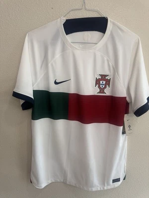 Camiseta Portugal Visitante Nike Mundial 2022/23 BNWT AUTÉNTICA Grande Blanca Verde Roja Foto 1 de 4