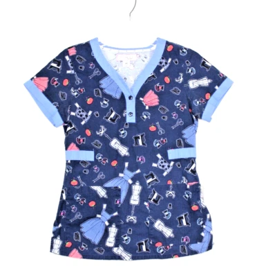 Женский скраб-топ Koi By Kathy Peterson размер XS темно-синий с принтом Sewing Notions - Изображение 1 из 4