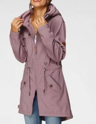 NEU OUTDOOR SOFTSHELL JACKE PARKA KAPUZE XL XXXL ALIVE AND KICKIN plum *50764827 - Bild 1 von 4