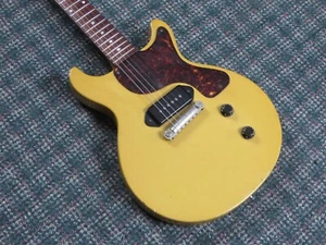 1996 Gibson Yamano Limited Edition Les Paul Junior Double-Cut TV Yellow! w/case - Picture 1 of 9