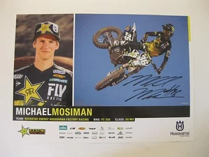 Michael Mosiman supercross motocross firmato autografo 11x17 poster COA... - Foto 1 di 1