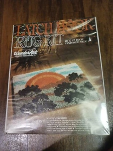 Vintage Latch Hook Rug Kit Wonder Art 27" x 20” 4757 Eventide - New In Box - Picture 1 of 9