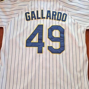 Majestic MLB Yovani Gallardo Milwaukee Brewers home jersey heavy stitched 54 XXL - Picture 1 of 7