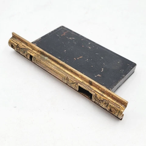 Vintage Pocket Door Hardware Salvage Skeleton Keyhole No Key Brass Ornate Cover