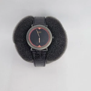Seiko Unisex Watch 30mm Diameter Black Genuine Leather Band Japan 591012 - Picture 1 of 7