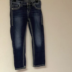 silver jeans aiko capri girls jeans size W 27 - Picture 1 of 9