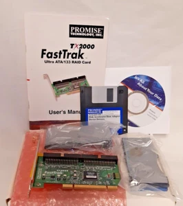 VINTAGE PROMISE FastTrak TX2000 PCI IDE RAID ATA Karta kontrolera NOWA STARY ZAPAS - Zdjęcie 1 z 5