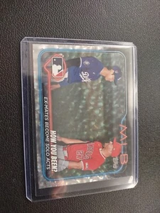 2024 Topps Update Silver Crackle Foil #US76 Shohei Ohtani/Mike Trout #s1 - Picture 1 of 2