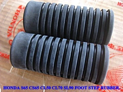 Fit HONDA S65 CS65 CL50 CL70 SL90 SL100 SL125  FOOT STEP RUBBER L/R SET [ES385] - Image 1 of 4
