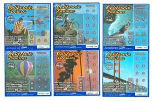 2002 California Lottery scratch tickets expired MINT unscratched set of 6 - Picture 1 of 2