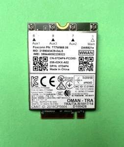 Dell WWAN DW5821e T77W968 LTE 4G 07D4P4 für Dell 7400 7424 5420 5424 DW5821e - Bild 1 von 1