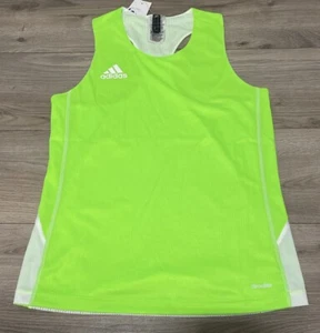 Adidas Climalite Neon Green Athletic Racerback Reversible Tank Top Sz XS - Picture 1 of 7
