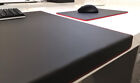 PM Gewinkelte Schreibtischunterlage + Mauspad Echt Leder Schwarz rote Naht 60x38