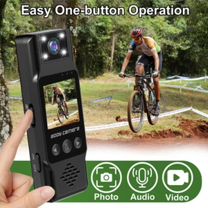 Mini Body Camera Video Recorder Night Vision Motion Detection HD 4K 2K Wearable - Picture 1 of 27