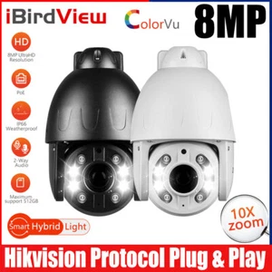 iBirdView Hikvision Protokoll 8MP 2-Wege-Audio 10X Zoom PTZ Kamera 2.7-13.5 mm - Picture 1 of 20