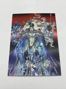 LADY DEATH SERIES 2 1995 KROME CHROMIUM PROMO CARD REFRACTOR FOIL RARE - Picture 1 of 10