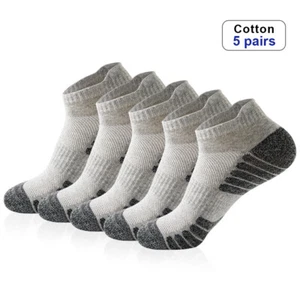 Quarter Athletic Low Cut Casual Sport Solid Soft Cotton Ankle Mens Socks 5Pairs - Picture 1 of 14