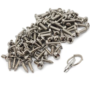 Tornillos de matrícula compatibles con pernos de acero inoxidable Honda-Acura - PAQUETE 100 - Imagen 1 de 3