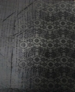 Kleiner Damast Ausbrenner Samt auf Polyester Spandex Stoff Meterware - Bild 1 von 3