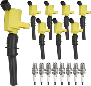Ignition Coil Pack Spark Plugs for Ford 4.6L 5.4L V8 Crown Victoria Expedition F - Picture 1 of 9