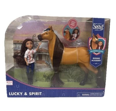 Lucky & Spirit Coleccionista Muñeca Caballo Set Netflix Dreamworks Palomino Montar Gratis Foto 1 de 3
