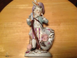 Antique Porcelain Child Figurine Vase~6"~Intricate Design~Stamp on Bottom~EXC! - Picture 1 of 6