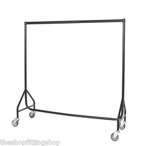 Ropa reforzada de 4 pies de alta resistencia riel colgante de prenda y ruedas de goma de 4 x 4  - Imagen 1 de 5