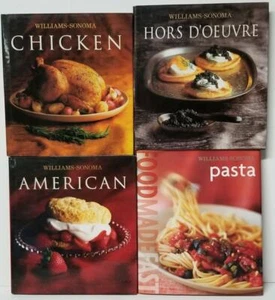 LOT OF 4 WILLIAMS SONOMA COOKBOOKS PASTA CHICKEN AMERICAN HORS D'OEUVRE BOOKS - Picture 1 of 7