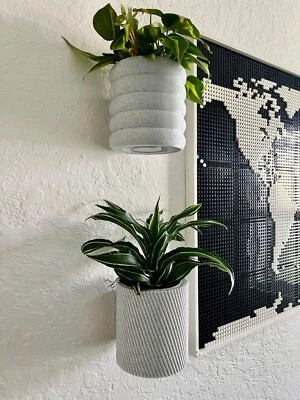 Maceta montada en la pared - SIN PERFORACIÓN - Soporte para maceta, pared para planta en maceta, 4 pulgadas Foto 1 de 4