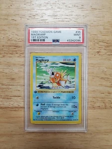 Pokemon PSA 9 MINT 1999 Magikarp 1st Edition Shadowless Base Set Card - Picture 1 of 2