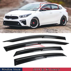 Para Kia Forte K3 JDM 2019-2024 3D ondulado estilo Mugen viseras de ventana protectores de lluvia - Imagen 1 de 5