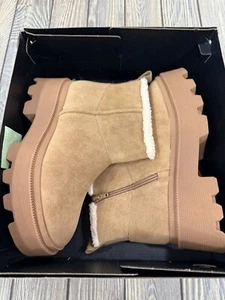 SM New York Jodi hellbraune Damen-Wildlederstiefeletten 6 - Bild 1 von 5