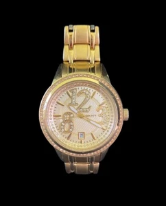 DKNY RHINESTONE WATCH GOLD FACE NUMBER DESIGN FASHION WRISTWATCH - Bild 1 von 4