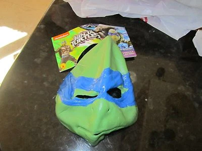 Nickelodeon Teenage Mutant Ninja Turtles Leonardo Rubies Adult Mask Rubber New - Image 1 of 4