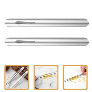 2 Pcs Bread Crumb Cleaning Scraper Table Stainless Steel Crumbs Sweeper - Picture 1 of 12
