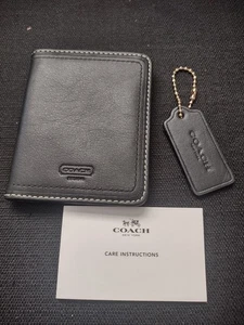 Coach schwarze Damen Karten Geldbörse und Taschenanhänger Leder - Bild 1 von 7