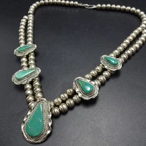 COLLAR PEQUEÑO ESTILO CALABAZA DOROTHY SECATERO ZORRO TURQUESA ZORRO NAVAJO plata esterlina - Imagen 1 de 22