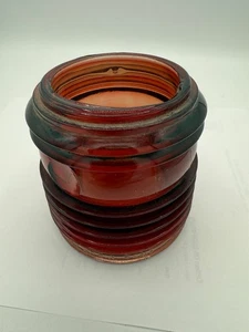 Vintage Dietz Nachtuhr Fresnel rot Laterne Glas - Bild 1 von 10