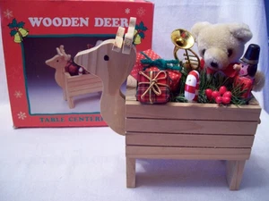 Vintage Holz Rentier Tisch Herzstück - Bild 1 von 7