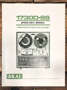 Akai Model 1730D SS Reel to Reel Owners / User Manual *Original* - Picture 1 of 1