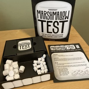 Marshmallow Test - Juego de cartas para tomar trucos de Gamewright 100 % completo, difícil de encontrar, fuera de existencia - Imagen 1 de 5