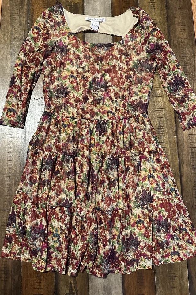 American Rag многоцветный 3/4 рукав платье средний размер - Изображение 1 из 4