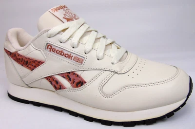 NUEVO Reebok Clásico Mujer Zapatos para Correr Talla 7.0 M, Tenis Informales de Cuero Blanco Foto 1 de 4