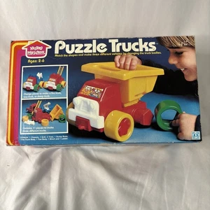 Puzzle Trucks Hasbro Vorschule Vintage 1982 Alter 2-6 komplett in OVP - Bild 1 von 8